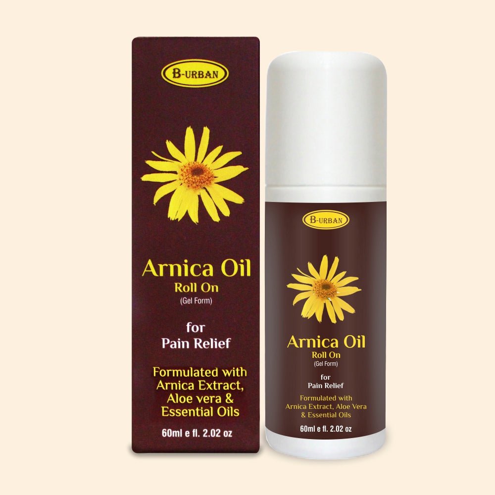 Salvia B-Urban B-Urban Arnica Roll On - 100% Pure, Natural & Undiluted - Arnica Essential Oil Convenient Roll on, supports Fast relief, 60 ml